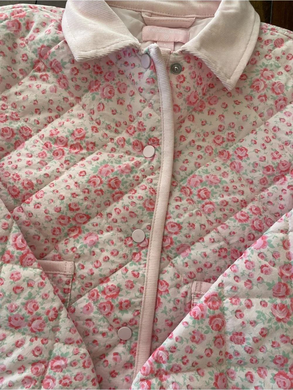 LoveShackFancy Charlotte Roseheart Quilted Barn Jacket